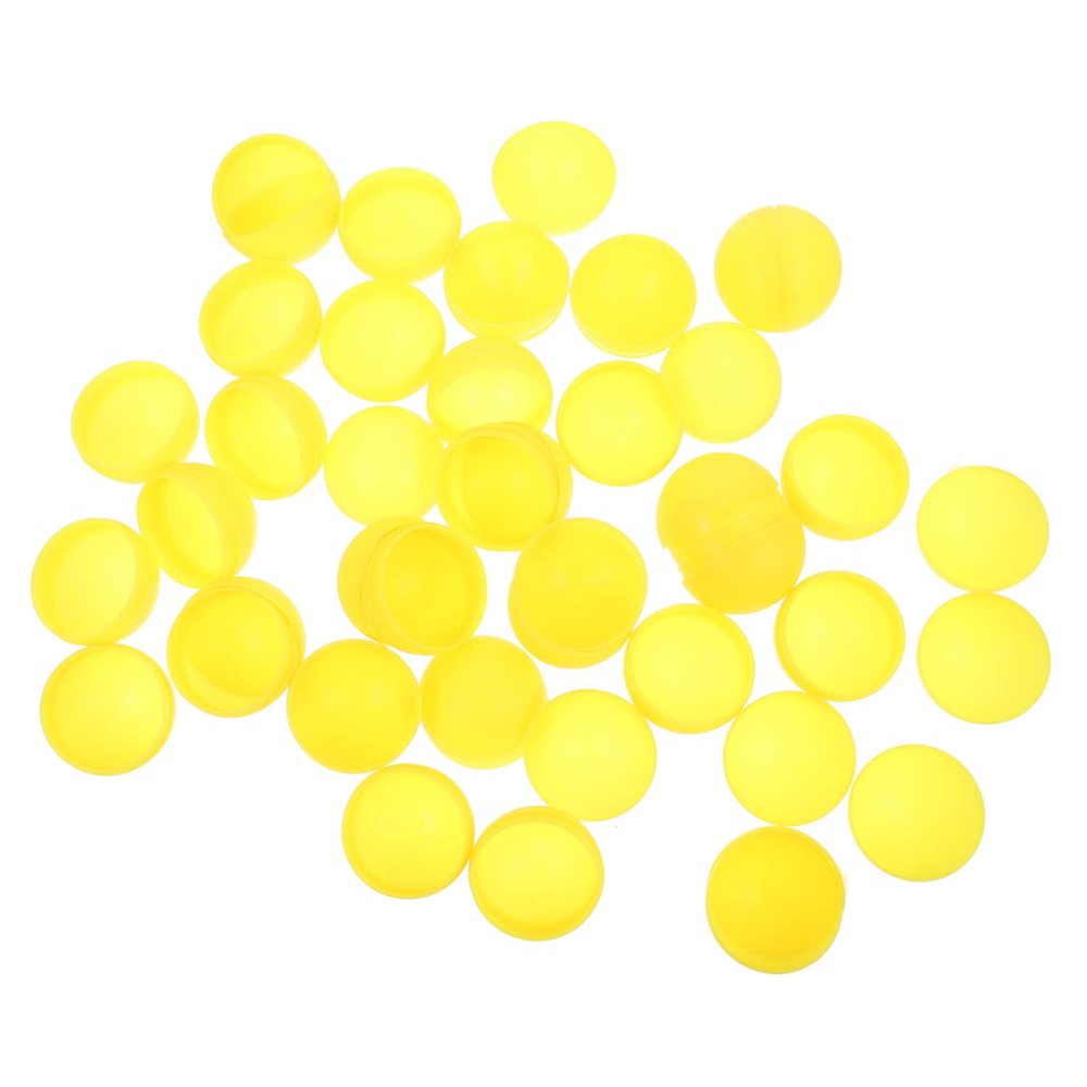 HEALSOPTHY 25Pcs Yellow Plastic Lottery Balls Hollow Game Balls for Raffles Parties and Events and Bright for Easy Visibility