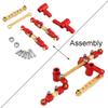 RZXYLRC MJX Hyper Go 14209 14210 H14BM Metal and Brass 1/14 RC Upgrade Parts Front Rear Lower Upper Suspension Arms Shock Mount Servo Arm Steering Knuckle C Hubs Steering Group view 3
