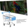 HOMOBABE Miniature Metal Shopping Cart Toy  7-Inch Sky Blue Shopping Cart for Boys and Girls Pets and Dollhouses  for Playtime and DIY Crafts view 3