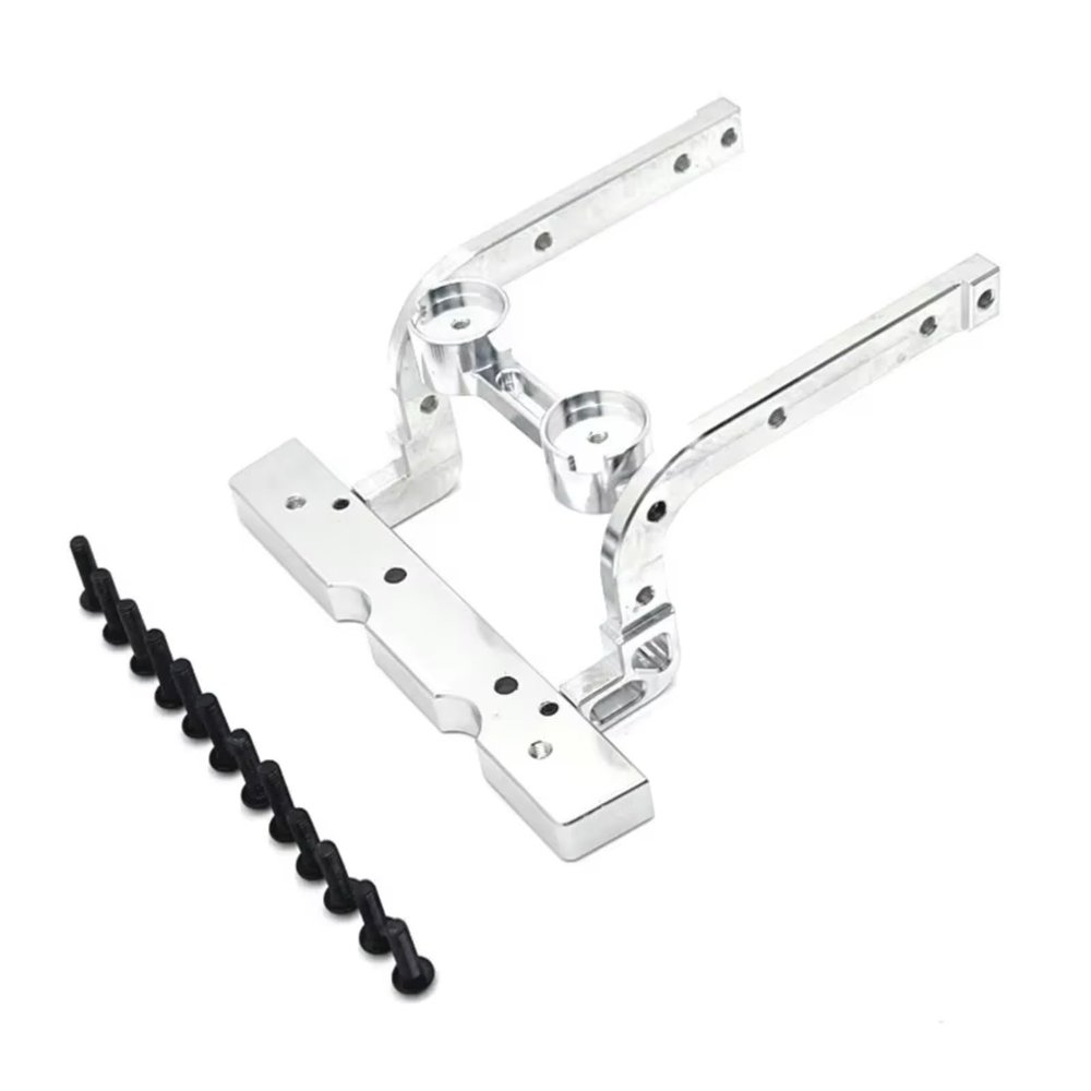 BOQEXSS for Megahobby H12Y 1/12 RC Car Metal Front Bumper Reinforcement Aluminum Construction Upgrade Parts Repair Replacement Accessories Rc Bumpers(Silver)