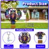 12 Inch 3D Kinetic Metal Owl Wind Spinner, Hot Air Balloon Design Hanging Sculpture, Indoor Outdoor Garden Yard Patio Decor, Holiday view 2