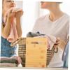 PartyKindom Mini Bamboo Children's Washboard Portable Laundry Tool for Hand Washing Clothes Small Size Lightweight for Travel and Home Use view 3