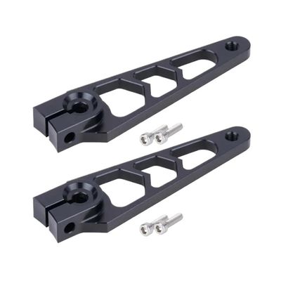 40mm 7075 Aluminum Servo Arm 25T Compatible with 1 10 Scale Buggy and 2WD Models Fits Common Standard Servos Similar to Protek Savox Futaba Servo Parts(2Pcs Black)