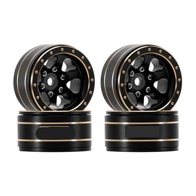 1.0" Brass Beadlock Wheels W1012 Compatible with 1/24 1/18 Scale RC Crawler Vehicles