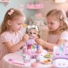 12 Pcs Reborn Baby Doll Clothes with Backpack for 20-22 Inch Baby Dolls,Reborn Baby Doll Accessories Purple Unicorn Set Bag +Bottle+Diapers+Clothes view 3