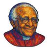 Desmond Tutu in Post Impression Style Sticker (3" x 3.25") view 1
