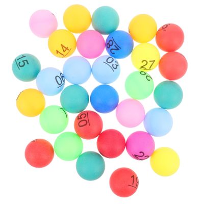 Abaodam 30Pcs Colorful Bingo Balls Safe Plastic Lottery Balls for Party Games Raffle Prizes Event Decorations for Birthdays and Gatherings