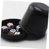 Beaupretty 4Sets Thicken Dice Cup Cheating Ktv Bar Dice Cups with Dices for Fun Games and Entertainment Black Color view 3