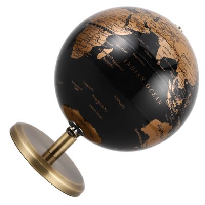 FRCOLOR Vintage European Globe Desk Ornament Antique Earth Globe with Finish and Stand Elegant Decor for Home and Office Easy Maintenance and Unique Design