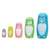 BCOATH 5Pcs Wooden Owl Matryoshka Dolls Creative Nesting for Education and Decor Lovely Animal Design for Entertainment and Learning view 1