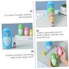 BCOATH 5Pcs Wooden Owl Matryoshka Dolls Creative Nesting for Education and Decor Lovely Animal Design for Entertainment and Learning view 3