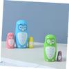 BCOATH 5Pcs Wooden Owl Matryoshka Dolls Creative Nesting for Education and Decor Lovely Animal Design for Entertainment and Learning view 4