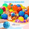 100PCS 32mm Bouncy Balls for Party Favors, Small Super Bouncy Ball Bulk for Adults, Rubber Bouncing Balls Toys for Girls, Boys, Kids, Treasure Box Prizes, Birthday Gifts, Classroom Rewards, Goodie Bag view 3