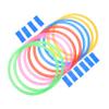 BESTonZON Kids Hopscotch Ring Set Portable Outdoor Game for Agility Training 10-Piece Connectors and Hoops for Play Area Fun for Boys and Girls Balance Exercises view 1