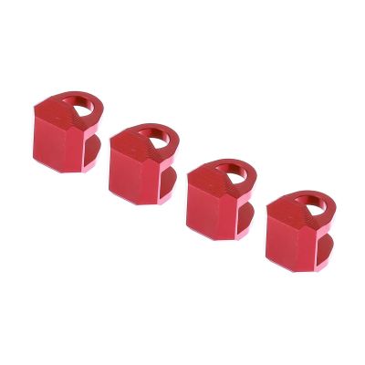 CoudarTitie 4 Pieces Shock Cap Protector Accessories for 1/14 380, Red