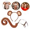 BESTonZON 1Set Jungle Party Monkey Costume Set of Monkey Ears Headband Tail Kit Soft Lightweight Cosplay Props for Festivals Plays Animal Themed Events view 2