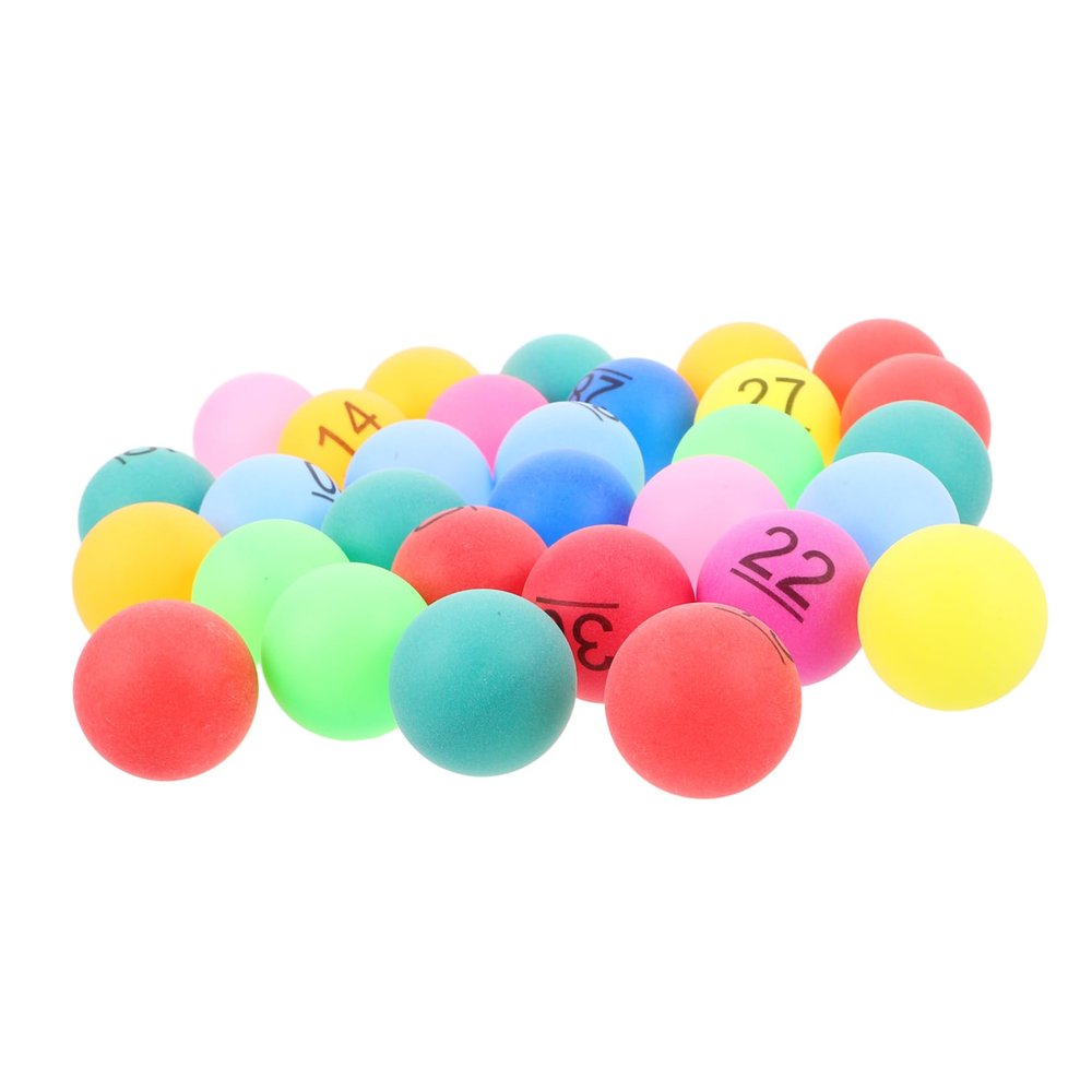 HONMEET 30pcs Colorful Bingo Balls Raffle Balls for Party Games Numbered 1-30 for Bar Events and Carnival Activities