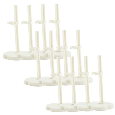 Abaodam 12Pcs Doll Display Stands Stable Mini Figure Holders for Dolls for Safe Display Shelves Tables and Cabinets