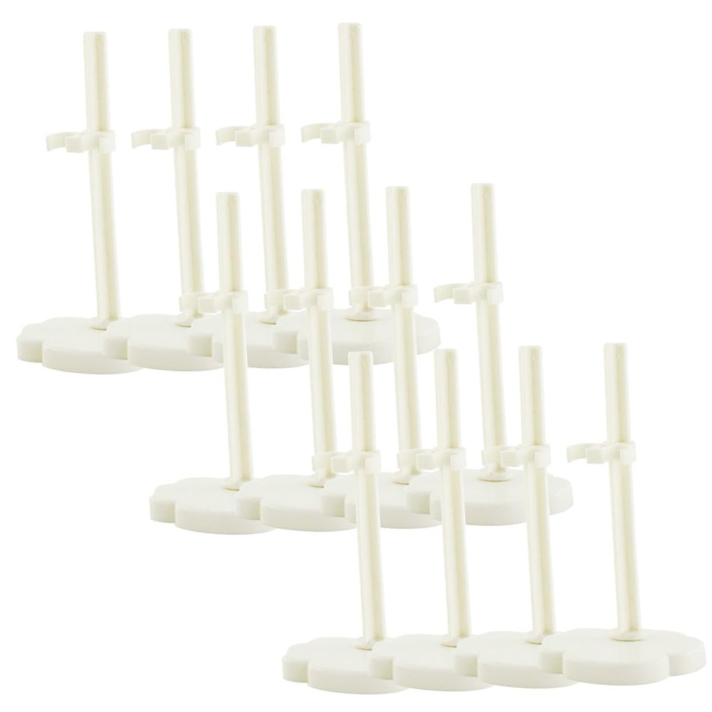 Abaodam 12Pcs Doll Display Stands Stable Mini Figure Holders for Dolls for Safe Display Shelves Tables and Cabinets