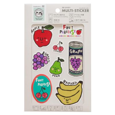 Sanby MLS-RR02 Multi Sticker RiraRira Cat Fruit Paradise