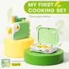 Toddler Cooking Set with Storage Box-Kids Kitchen Set,Safe PP Material Montessori Kitchen Tools for Real Cooking,Dishwasher Safe,Fun Bird-Shaped Organizer Toddler Knife Set view 2