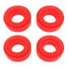 Beufee 4PCS Silicone Inserts Foam Rubber Insert, Scale Rc Crawler Replacement of Sponge Foams 3 Layers Hollow for 1 10 Rc Car 1.9 Inch Tire (Red) view 1