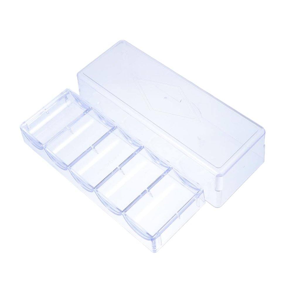NUOBESTY Multi Function Poker Chip Holder Transparent Storage Box for Chips Convenient Organization Easy Access for