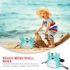 FRCOLOR Crab Shape Beach Bag for Kids Large Mesh Shell Collecting Tote for Seashell Picking and Sand Play view 4
