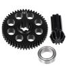 MYHWDRNU RC Car Parts Compatible with MJX 14210 14209 16208 1/14 1/16 RC Car Truck Upgrade Parts 40CR Steel 10T+50T Differential Gear view 2