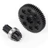 MYHWDRNU RC Car Parts Compatible with MJX 14210 14209 16208 1/14 1/16 RC Car Truck Upgrade Parts 40CR Steel 10T+50T Differential Gear view 3