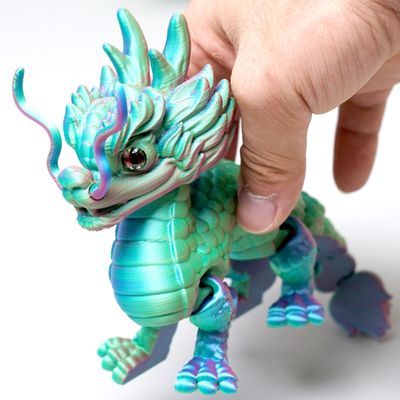 3D Printed kylin Model,Flexible Realistic Articulated Animal Fidget Toys,Mystery Figurines Gifts for Easter,Executive Desk Funny Dcor and Festival Collectible,Easter Basket Stuffers (colorful)
