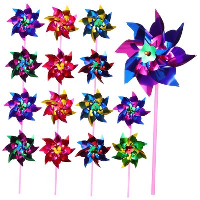 TOYANDONA 100Pcs Garden Pinwheels for Outdoor Windmill Random Colors for Fun Playtime and Easy Storage for Gardens and Outdoor Activities