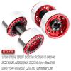 BRCatWPark RC 1.9 Dually Beadlock Wheels Rims w/Adjustable Offset for 1/10 TRX4 TRX6 SCX10 SCX10 II 90046 SCX10 III AXI03007 SCX10 Pro Gen7/8 D90 VS4-10 MST CFX RC Crawler Car,4Pcs Alloy Rims,Red view 2