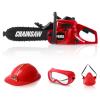 Arrowbash Toy Chainsaw Set for Kids, Outdoor Electronic Chainsaw Tool Set with Masks Toy Helmet and Earmuffs, Realistic Sound and Safe ABS, 4 Pcs Gardening Summer Gift for Boys Girls view 1