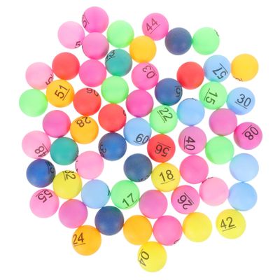 LOORGVEL Colorful Number Balls 01-60 60PCS Lottery Balls for Raffles Party Games and Bingo and Activities