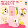 Toddler Girl Cooking Set with Storage Box-Girls Pink Kitchen Set,Safe PP Material Baby Girl Montessori Kitchen Tools for Real Cooking,Dishwasher Safe,Fun Bird-Shaped Little Chef Set view 3