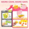 Toddler Girl Cooking Set with Storage Box-Girls Pink Kitchen Set,Safe PP Material Baby Girl Montessori Kitchen Tools for Real Cooking,Dishwasher Safe,Fun Bird-Shaped Little Chef Set view 4