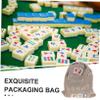 FELTECHELECTR Mahjong Tiles Storage Bag Lightweight Drawstring Pouch for Mahjong Organizing Portable Holder for Travel and Games Protection for Mahjong Players view 4
