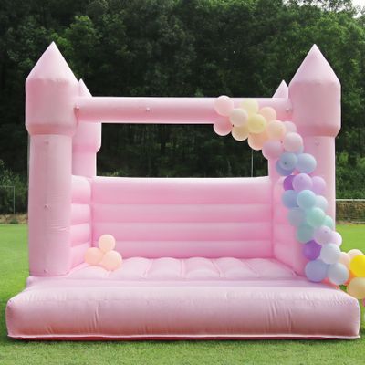 13FT Pink Bounce House-Commercial Inflatable Indoor Outdoor Bouncy Castle for Adults Bid Kids,100% PVC Bounce House with UL Blower for Birthday Wedding Party13.5x11.5x10FT