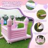 13FT Pink Bounce House-Commercial Inflatable Indoor Outdoor Bouncy Castle for Adults Bid Kids,100% PVC Bounce House with UL Blower for Birthday Wedding Party13.5x11.5x10FT view 4