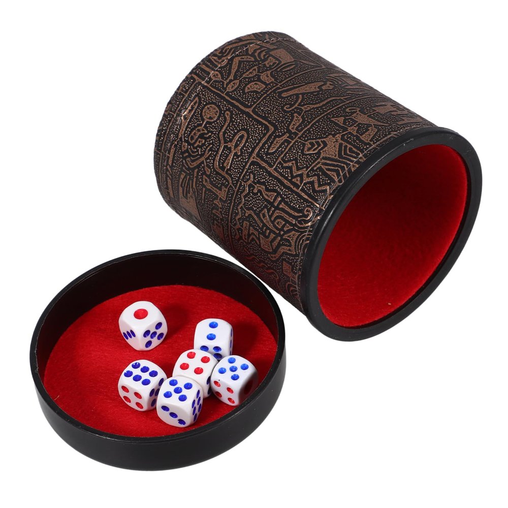 BCOATH 1Set Silent Dice Cup with Shaker for Bar Games Pub Fun Capacity Dice Holder for Dice Rolling Games Easy to Clean Design