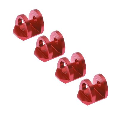DYNWAVE 4Pcs Shock Cap Protector Pre Assembled Upgrade Metal Compatible Accessory for Brushless, Red