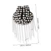 SHINEOFI 2pcs Punk Vintage Rivet Shoulder Epaulets Fringe Tassel Chain for Costumes and Jackets view 4