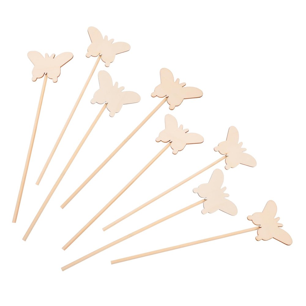 HOMOBABE Wooden Craft Wand DIY Set for Kids 10PCS Fairy Stick Painting and Graffiti Toys for Creative Art Projects and Activities