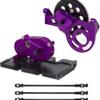 1/10 Transmission with 30 Overdrive Gear Box 3Pcs Driveshafts Compatible with RC Crawler II Element Chassis Compatible with 110 Scale Off Road Vehicle(Purple) view 1
