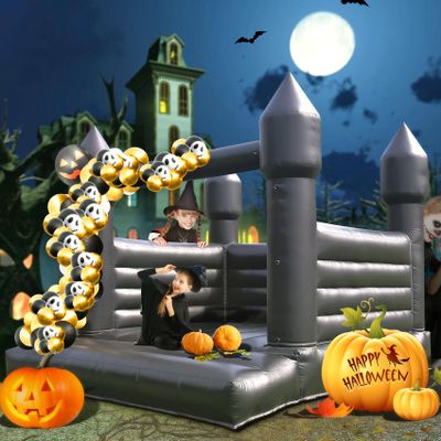 Commercial Inflatable Black Bounce House for Adults & Kids-100% PVC Large Bouncy Castle with UL Blower for Outdoor Indoor Decoration Birthday Party & Events 13.5x11.5x10FT