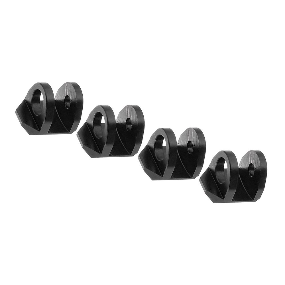 DYNWAVE 4Pcs Shock Cap Protector Pre Assembled Upgrade Metal Compatible Accessory for Brushless, Black