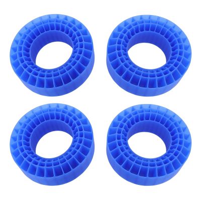 Beufee 4PCS Silicone Inserts Foam Rubber Insert, Scale Rc Crawler Replacement of Sponge Foams 3 Layers Hollow for 1 10 Rc Car 1.9 Inch Tire (Blue)