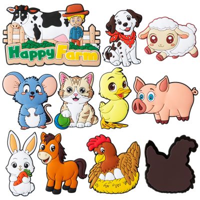 Fridge Magnets for Toddlers 1-3-Cute Fridge Magnets for Kids Large Farm Animal Magnets for Fridge Strong Refrigerator Magnets for Toddlers Babies Fun Educational Toys Gift for Boys & Girls Ages 1