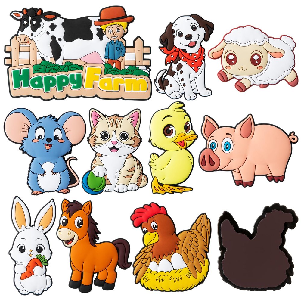 Fridge Magnets for Toddlers 1-3-Cute Fridge Magnets for Kids Large Farm Animal Magnets for Fridge Strong Refrigerator Magnets for Toddlers Babies Fun Educational Toys Gift for Boys & Girls Ages 1